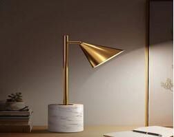 Avize Eğik Koni Başlık Silindir Taban Gold