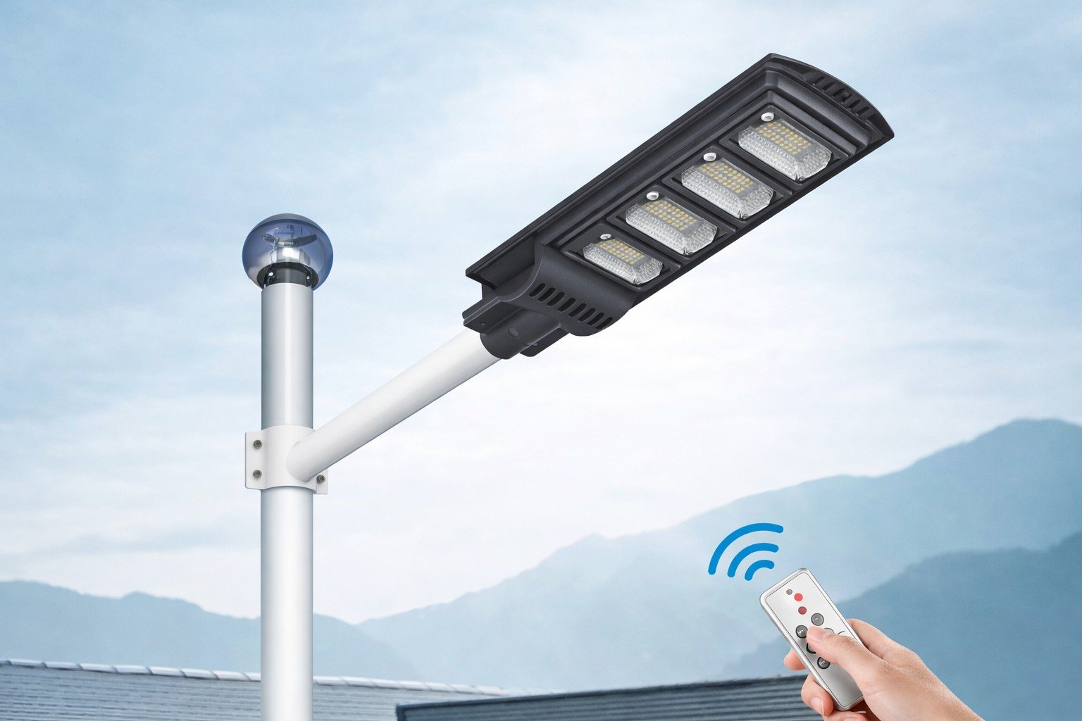 LED Sokak Lambası Kumandalı Solar 150W