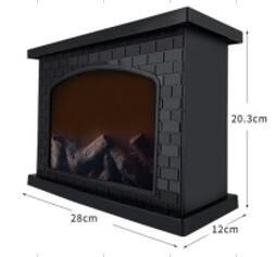 LED Alev Animasyon Görselli Pilli 28*12*20CM