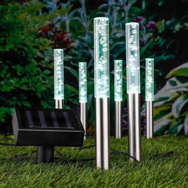 Solar Bahçe Lambası 4lü LED Beyaz Işık Baloncuk