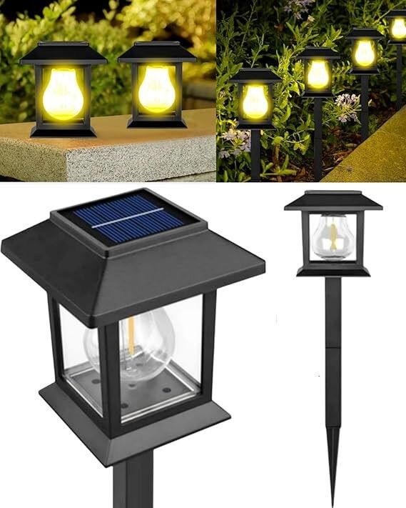 Solar Bahçe Lambası Kare Yer Aydınlatma