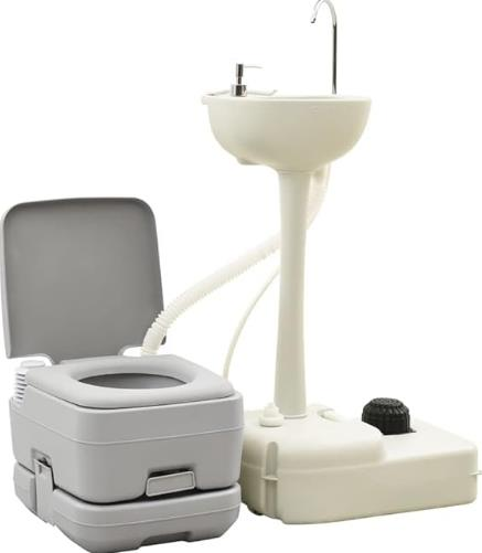 Portatif Seyahat Tuvalet ve Lavabo Set