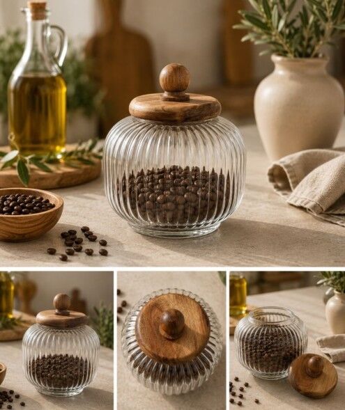 Kavanoz Akasya Kapaklı 1200 ml