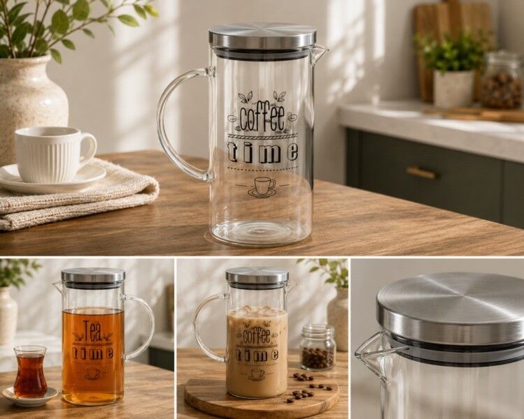 Ölçü Kabı Metal Kapaklı 1100 ml