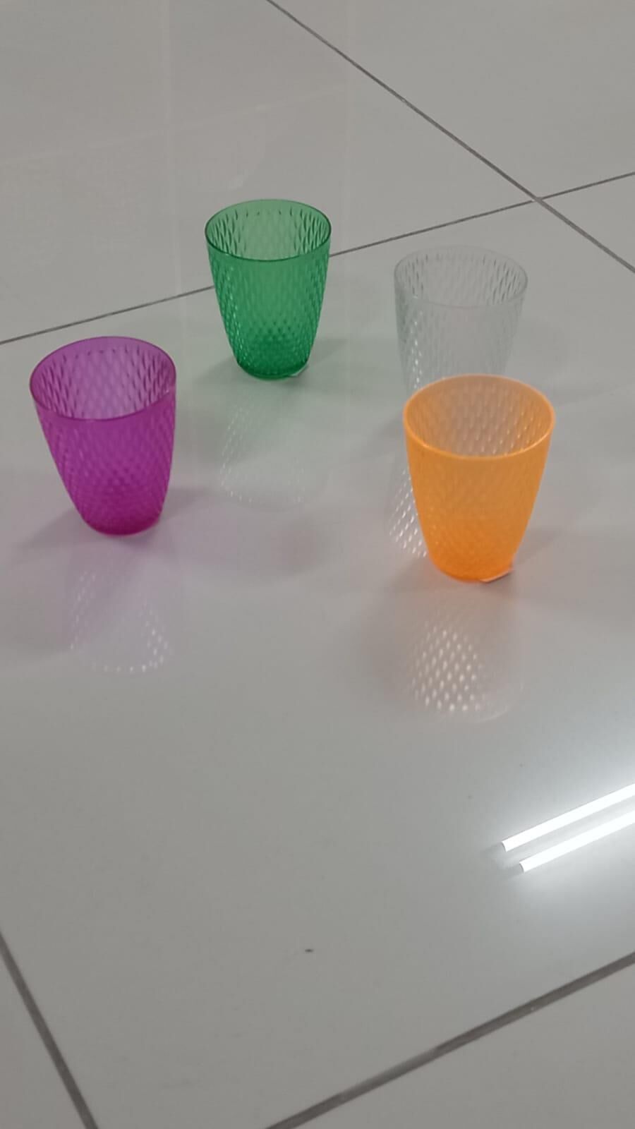 Bardak Akrilik Desenli Renkli