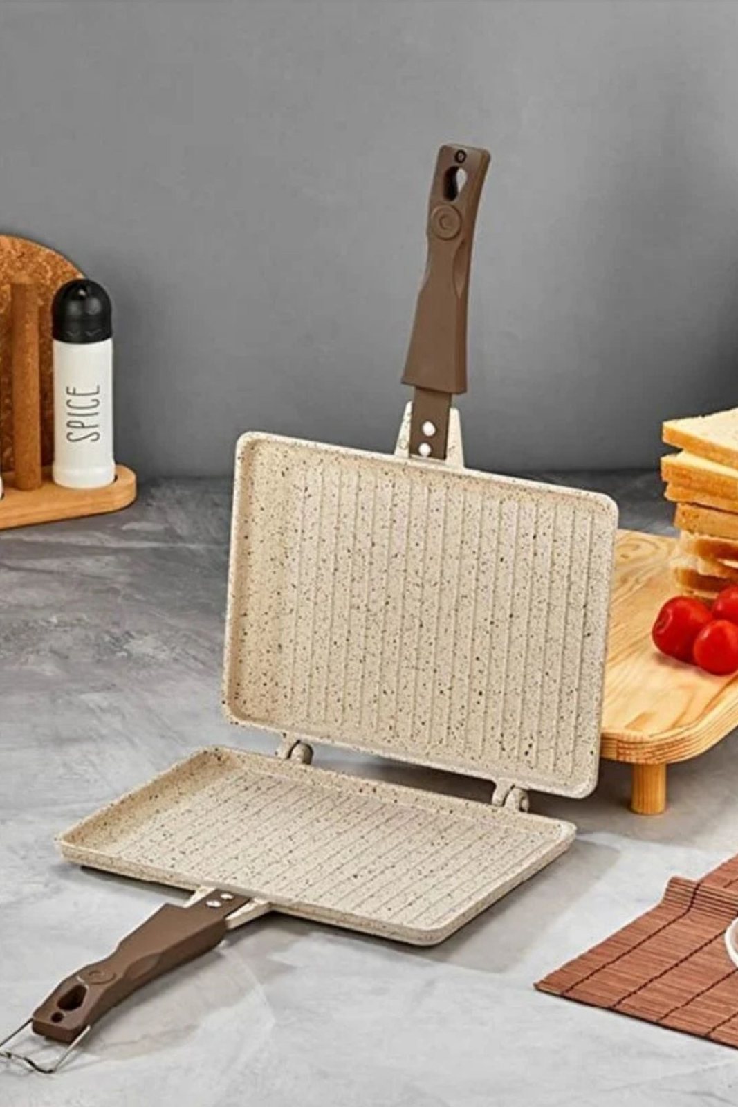Tost Makinesi El Ocak Üstü Döküm Inci Krem