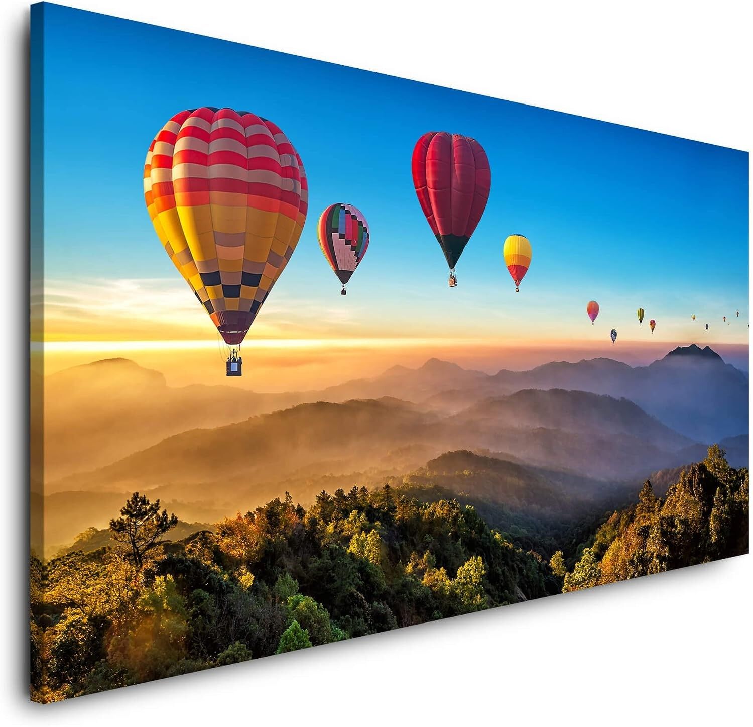 Tablo Renkli Sıcak Hava Balonlari Kanvas Tablo