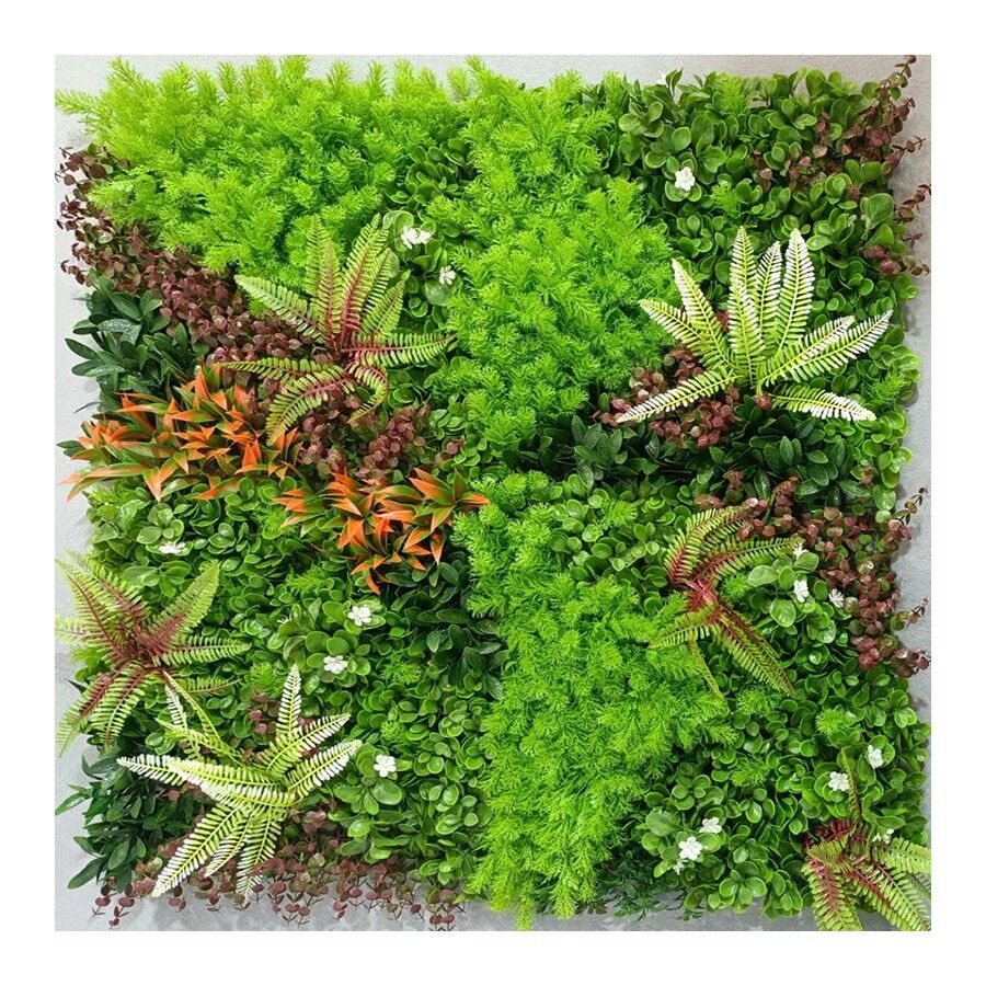 Yapay Karışık Yaprak Dikey Bahçe Paneli 1X1MT