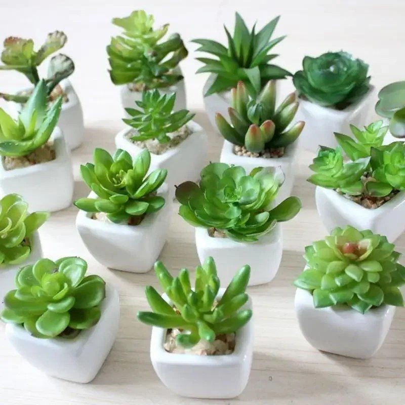 Yapay Çiçek Sukulent Mini Saksı 6cm