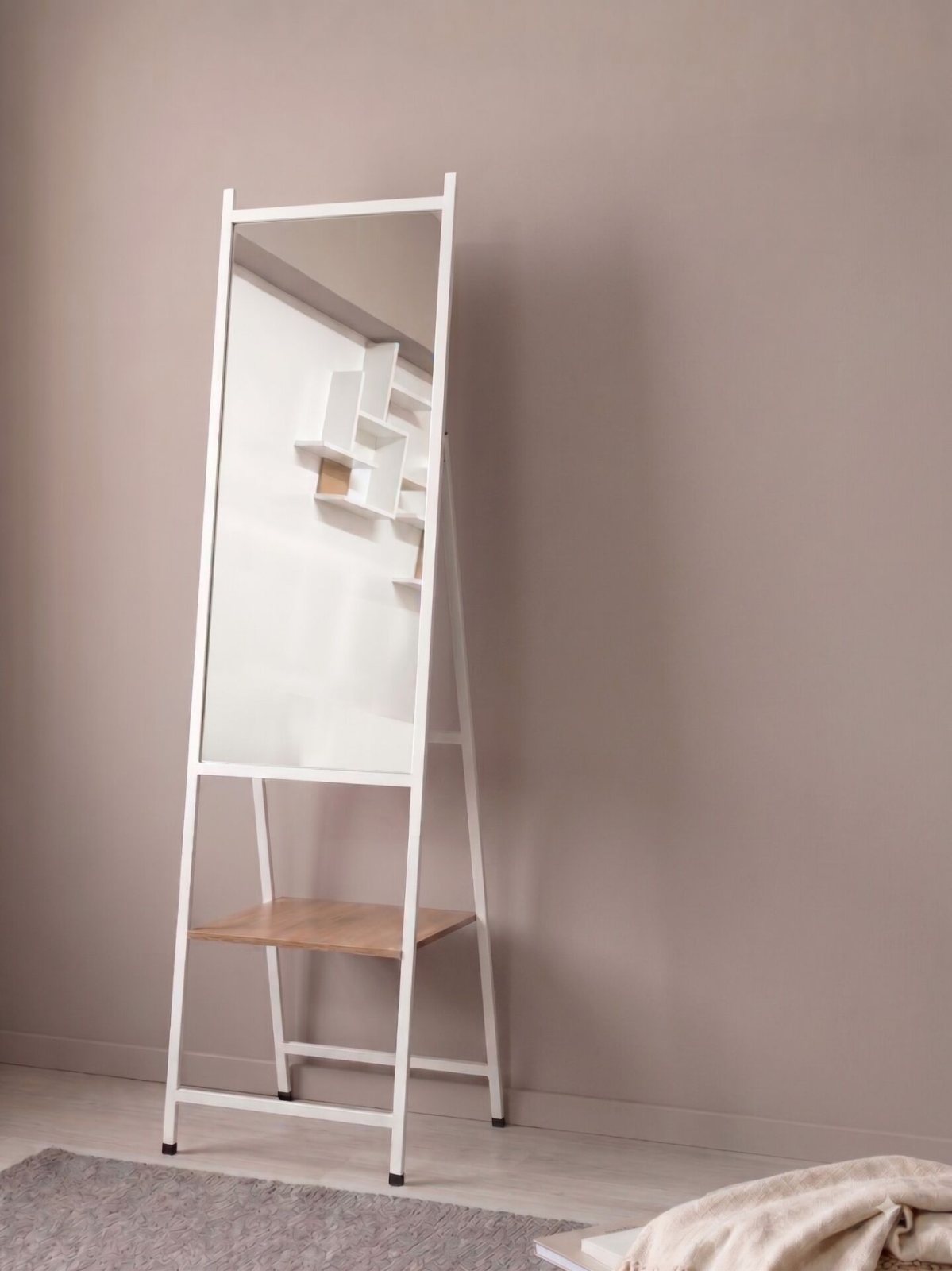 Ayna Modern Minimalist Boy Aynası Beyaz 44.2x160CM