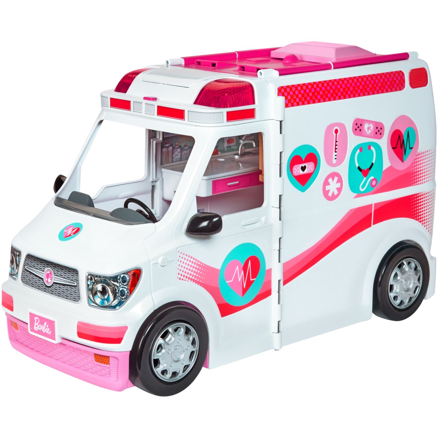 Barbie FRM19 Pembe Oyuncak Ambulans Seti