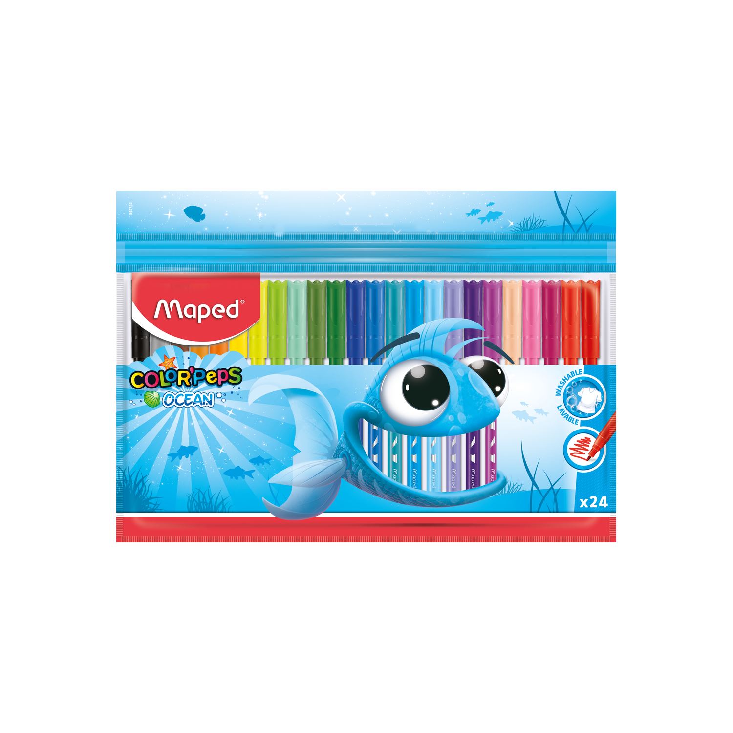 Maped Cp Ocean, 24 цветных фломастера