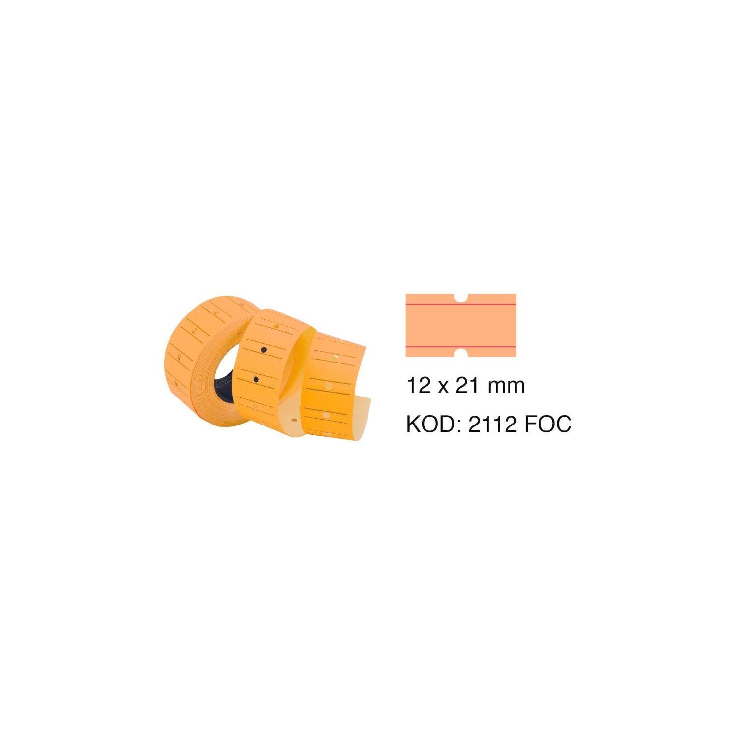 Tanex 12x21 Fluorescent Orange Price Labels