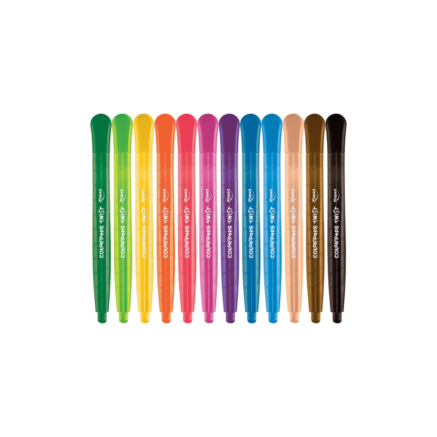 Maped Color'Peps Twist 12-Colour Crayon Set