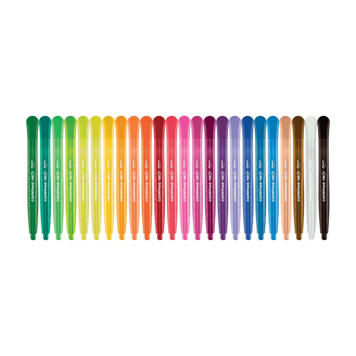 Maped Color'Peps Twist 24-Colour Wax Crayons