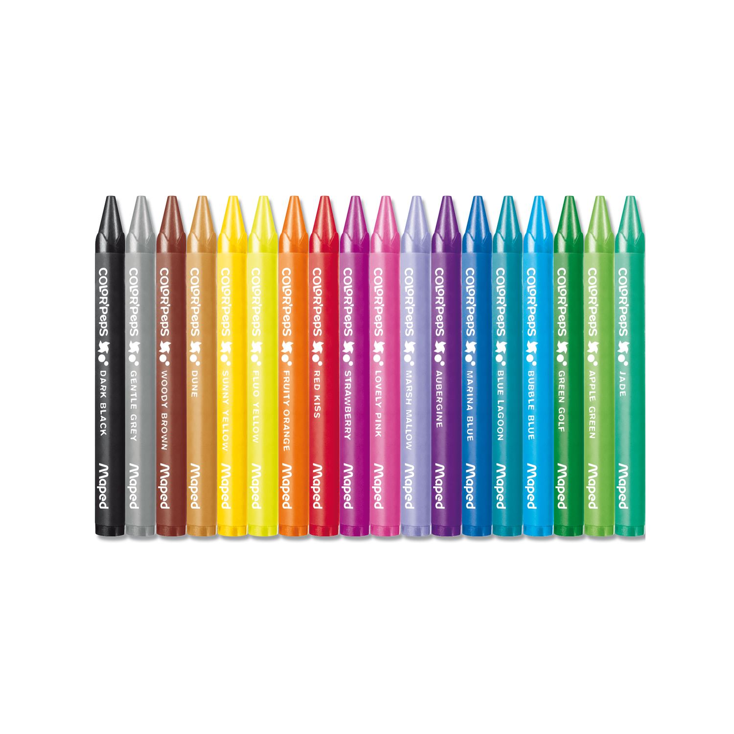 Maped Color'Peps Wax Crayons, 18 Colours