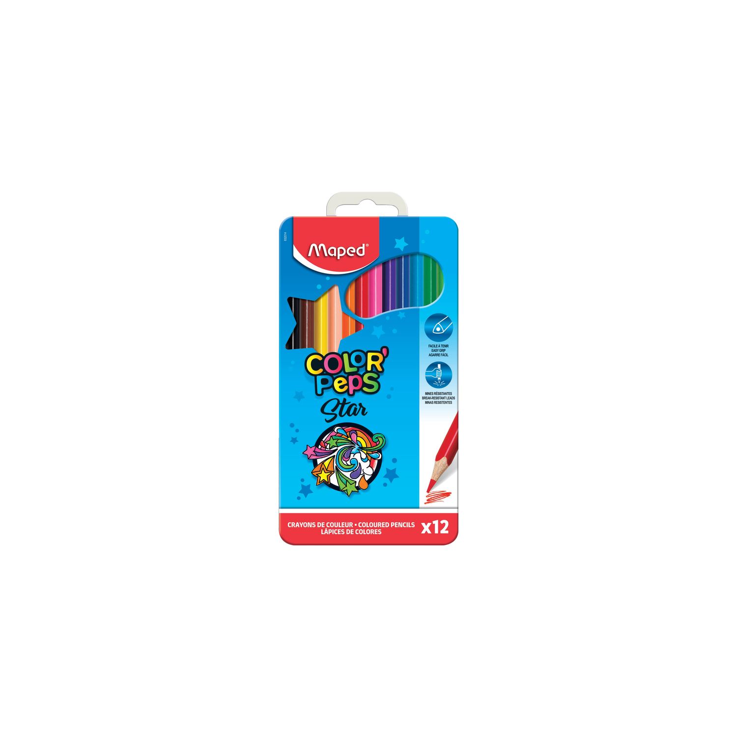 Maped Color'Peps 12 Renk Kalem Boya Metal Kutuda