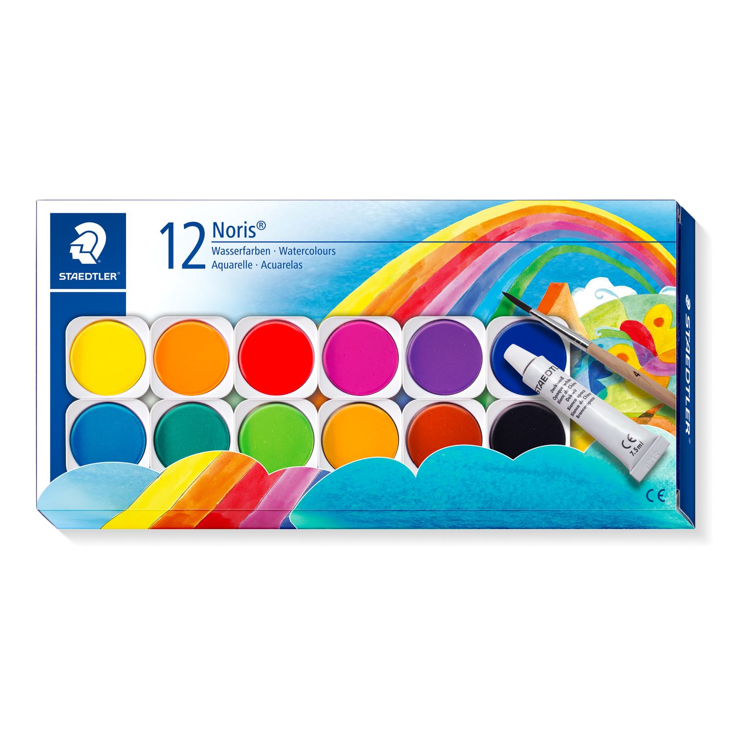 Staedtler Noris Tablet Watercolour Paints, 12 Colours