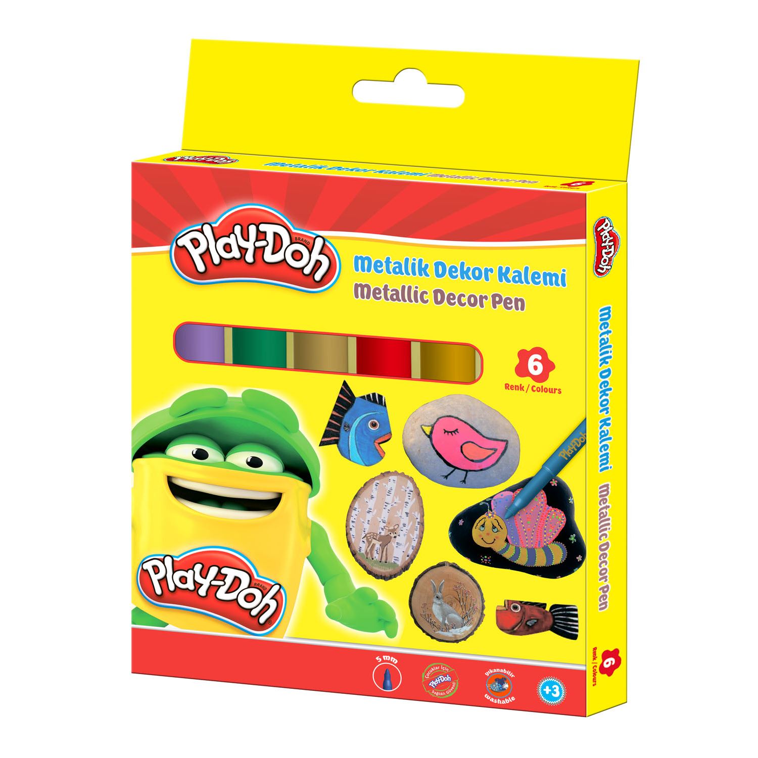 Play-Doh Metalik Keçeli Kalem Seti 6 Renk