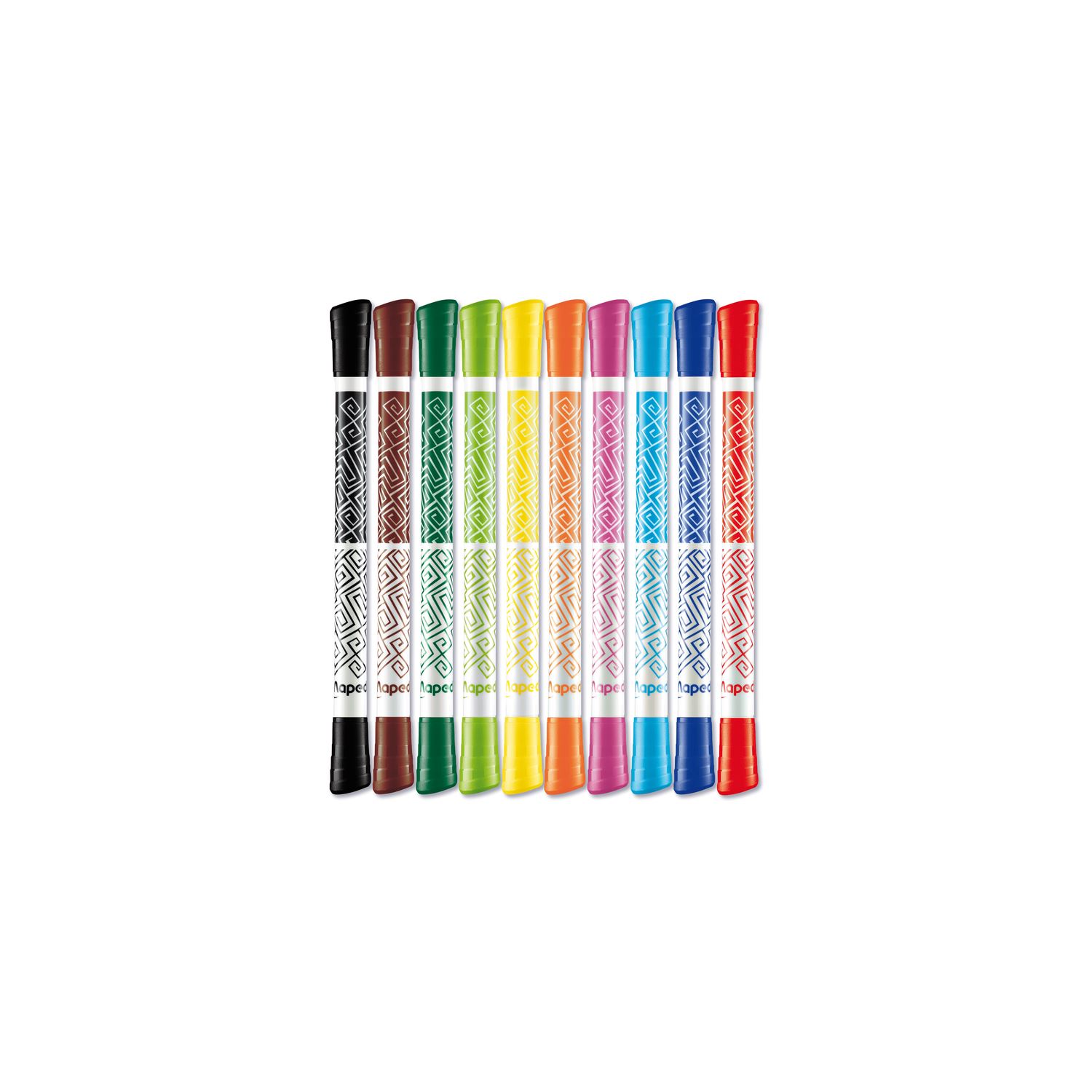 Maped Color'Peps 10-Colour Double-Tip Felt-Tip Pens