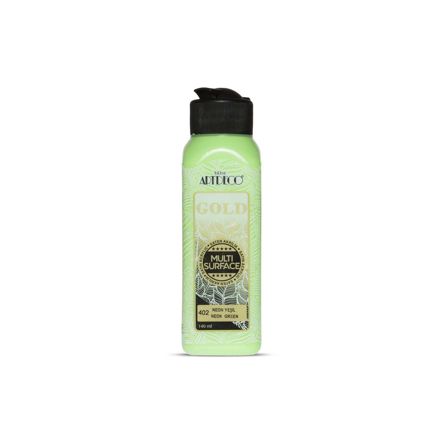 Artdeco Gold Multi-Surface Neon Acrylic Paint 140 ml Neon Green