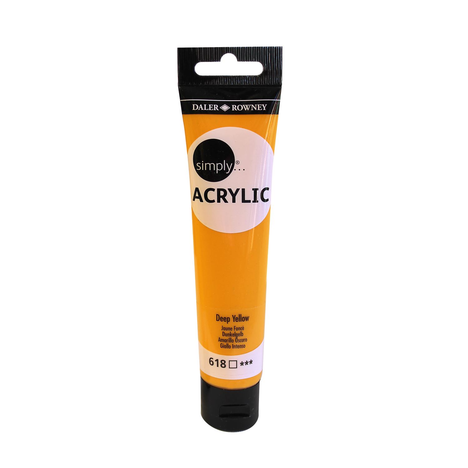 Daler Rowney Simply Acrylic Paint 75 ml Deep Yellow