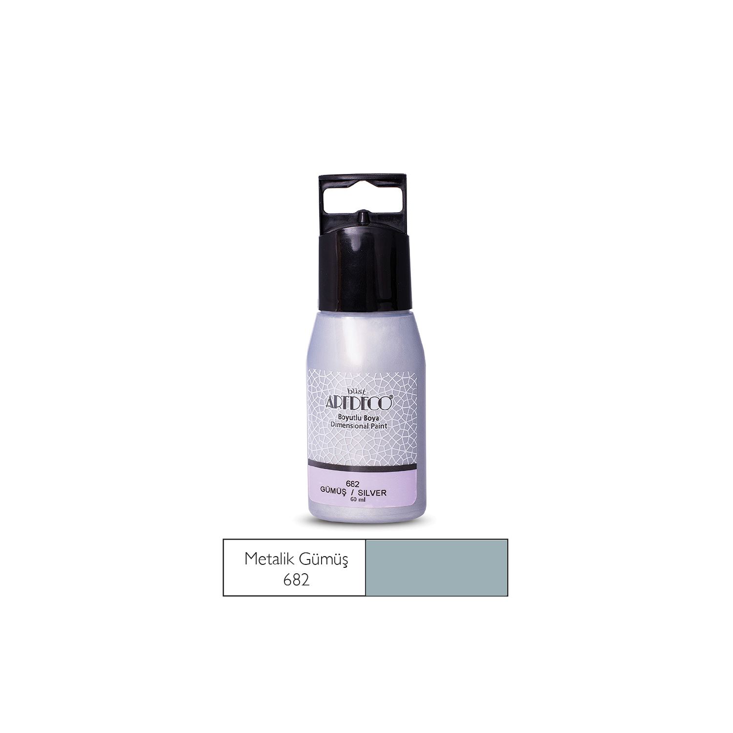Artdeco Metallic Dimensional Paint 60 ml Silver