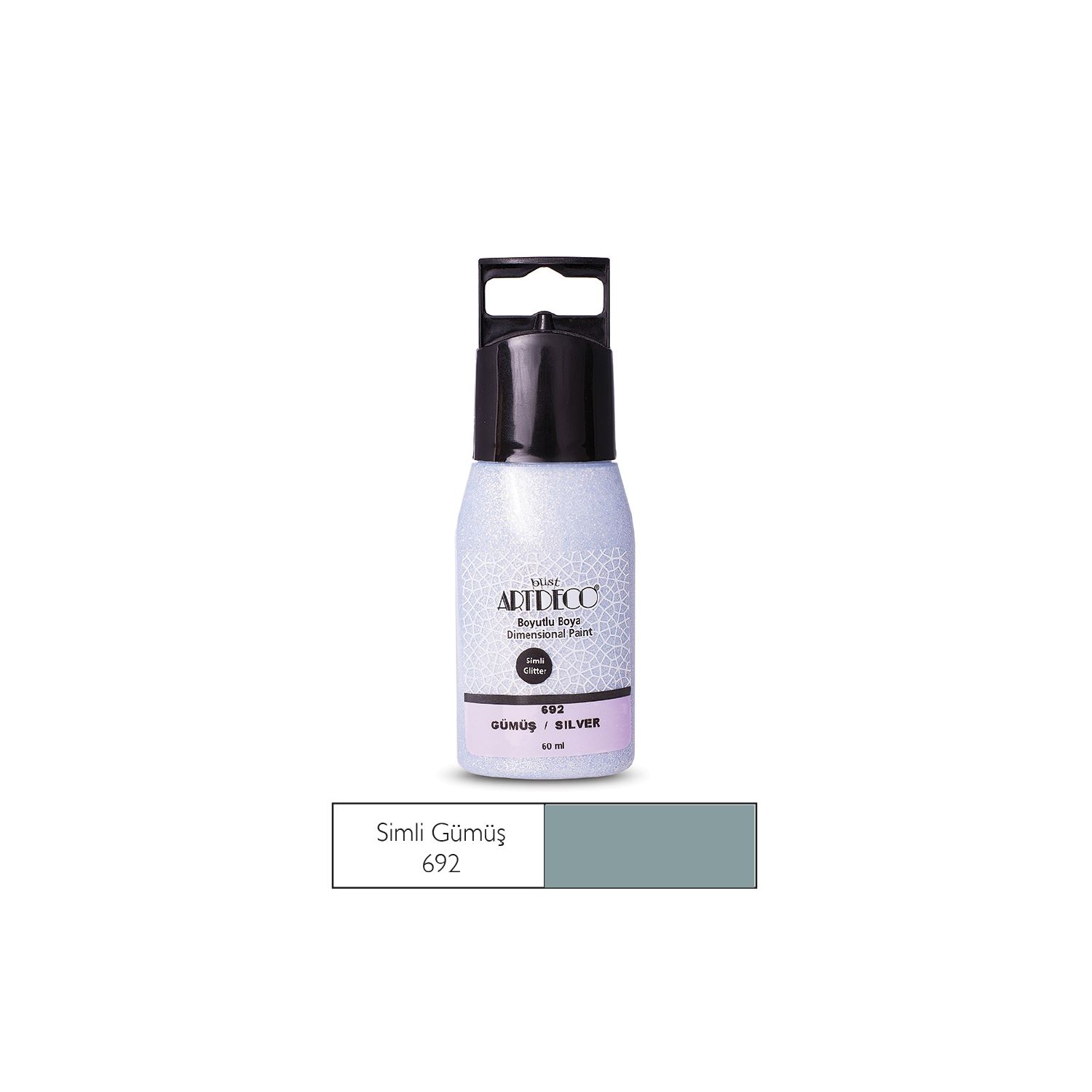 Artdeco Glitter Dimensional Paint 60 ml Silver