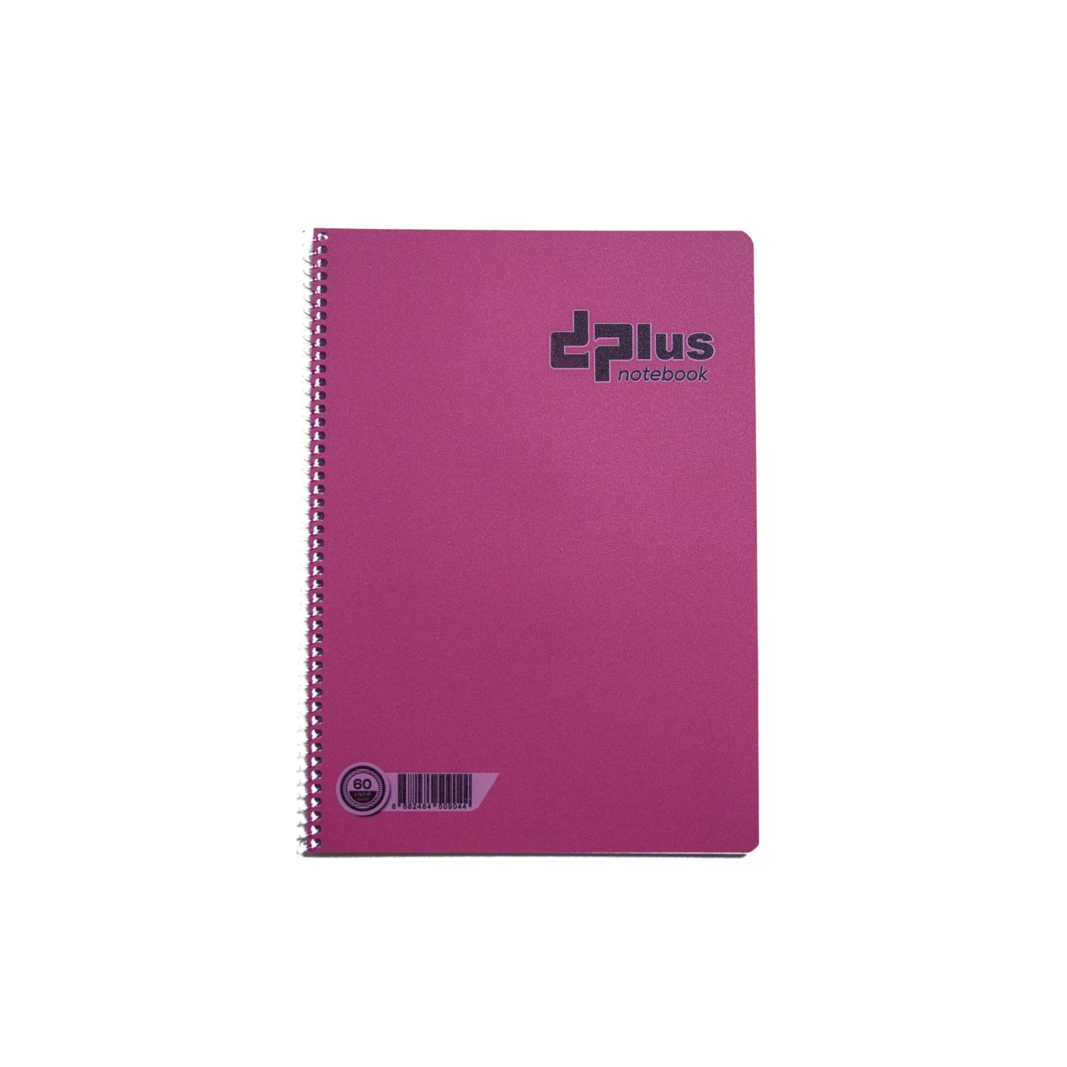 Dplus A4 Çizgili Plastik Kapak Telli 60Yp Defter PEMBE