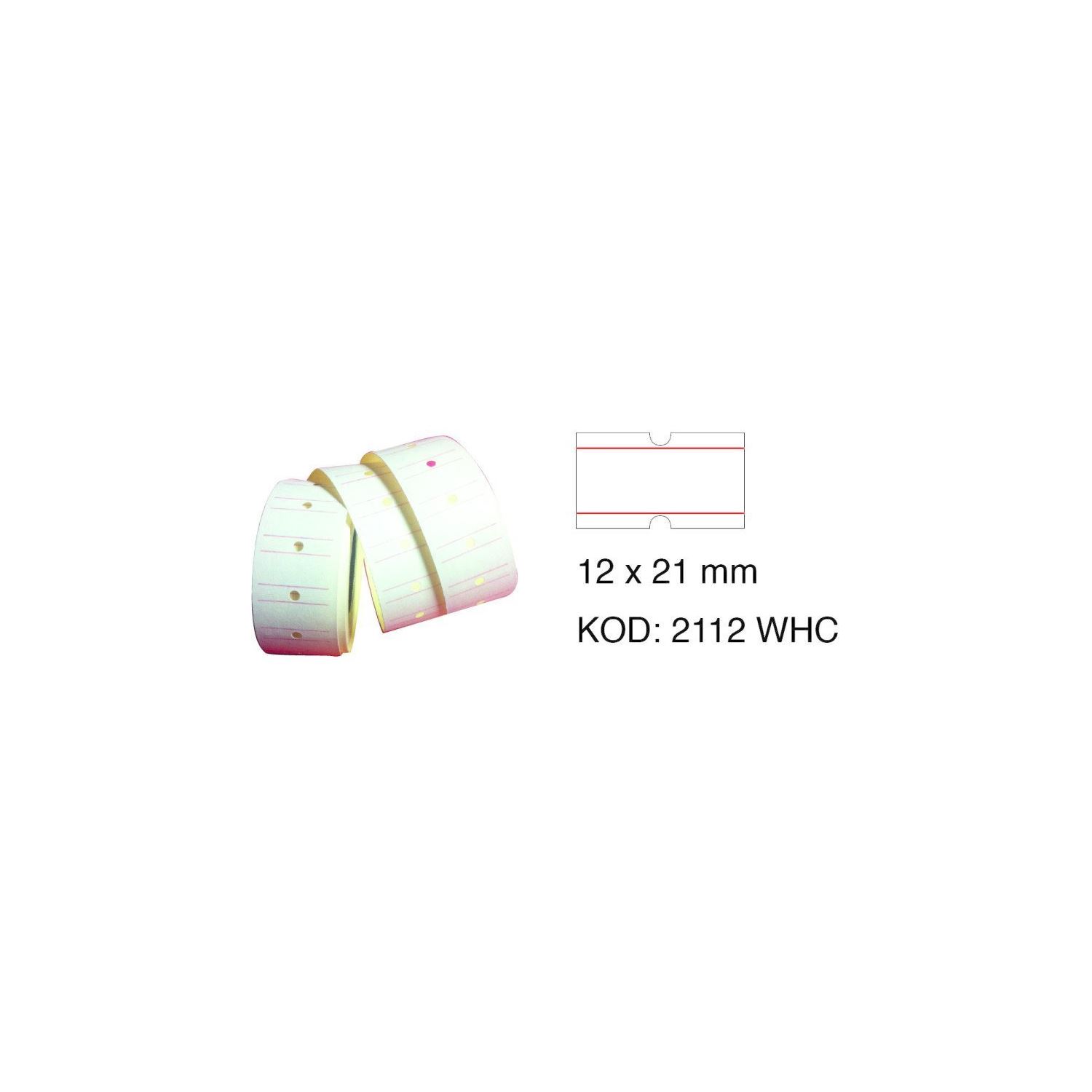 Tanex 12 x 21 mm Red-Striped White Price Labels