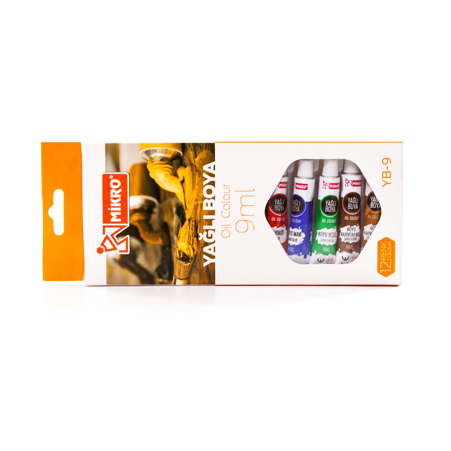 Mikro Oil Paints, 12 Colours, 9 ml