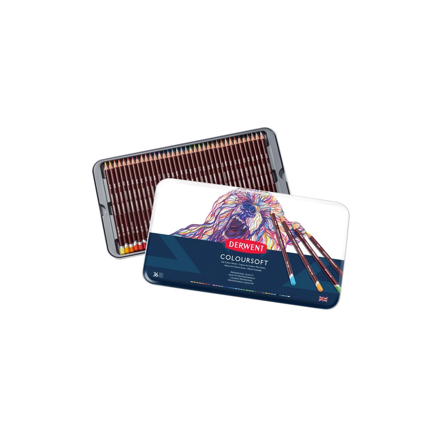 Набор цветных карандашей Derwent Coloursoft, 36 цветов