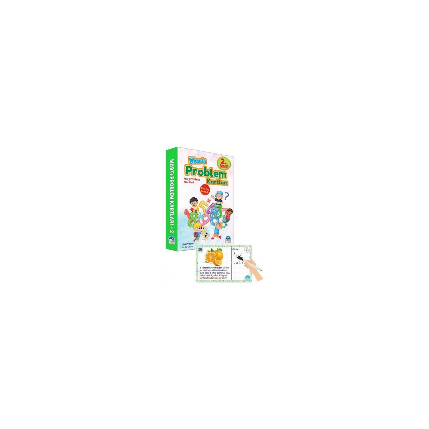Martı Yayınları Grade 2 Problem Cards with Wipe-Clean Pen