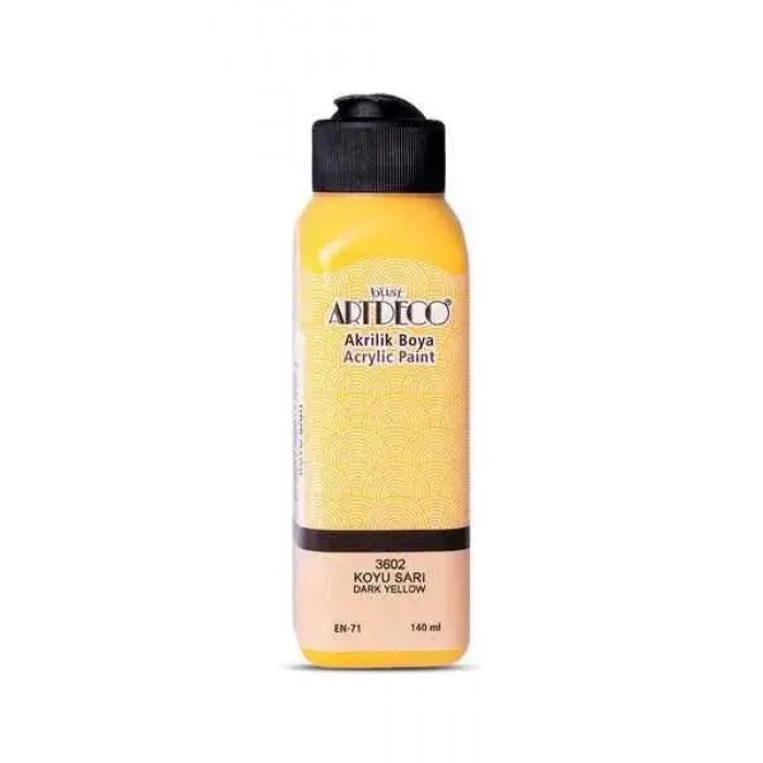 Artdeco Klasik Akrilik Boya 140 ml Koyu Sarı