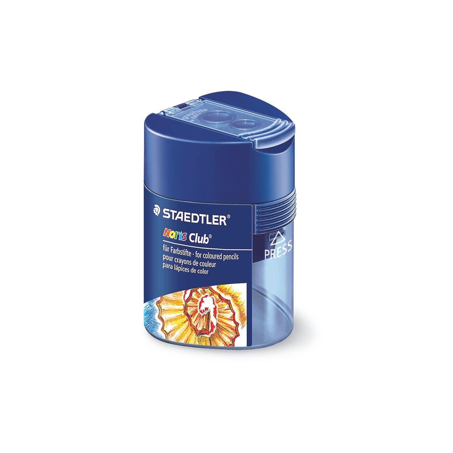 Staedtler Noris Club 512 128 Triangular Plastic Pencil Sharpener with Container