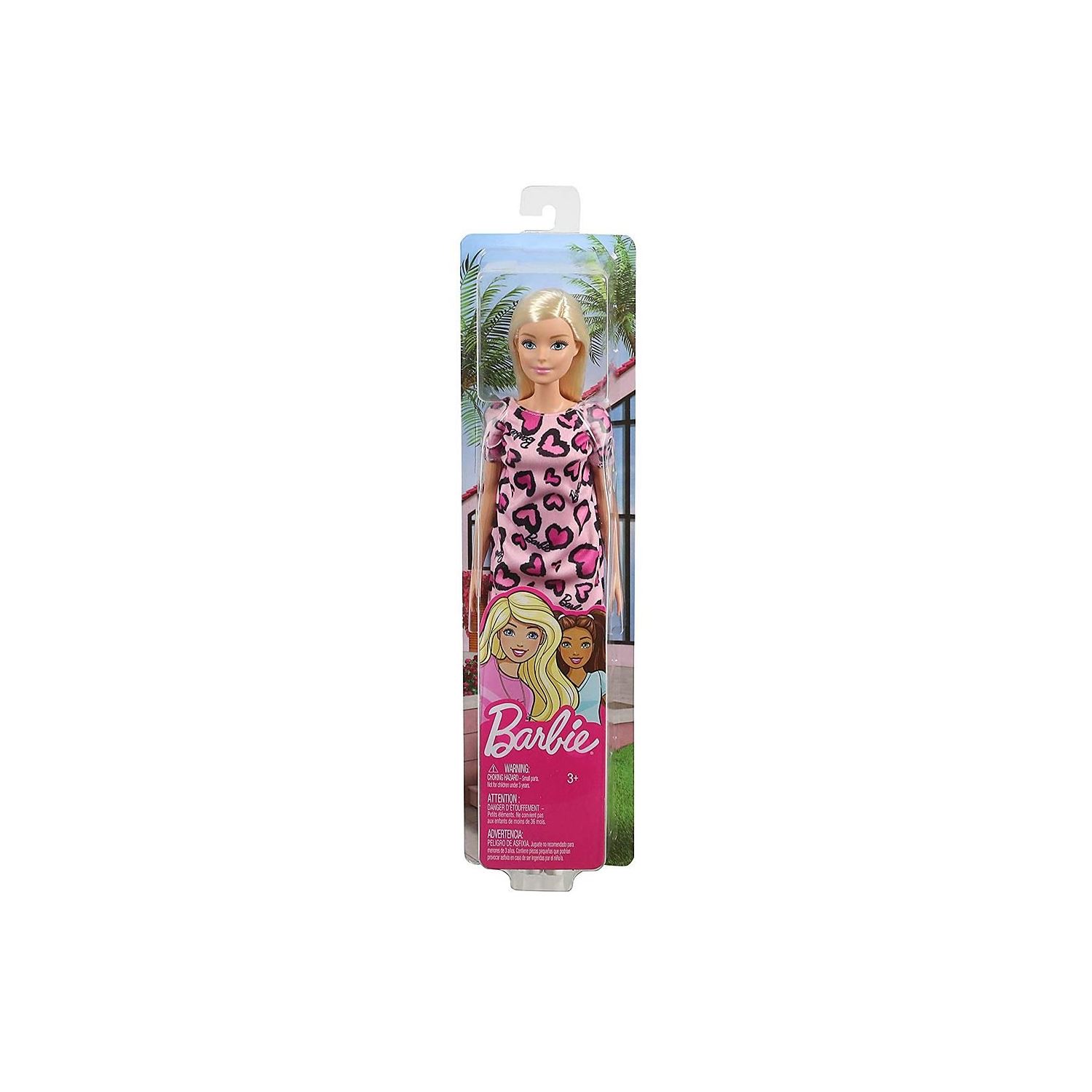 Barbie Şık Barbie Bebekler Pembe Elbiseli Sarı Saçlı