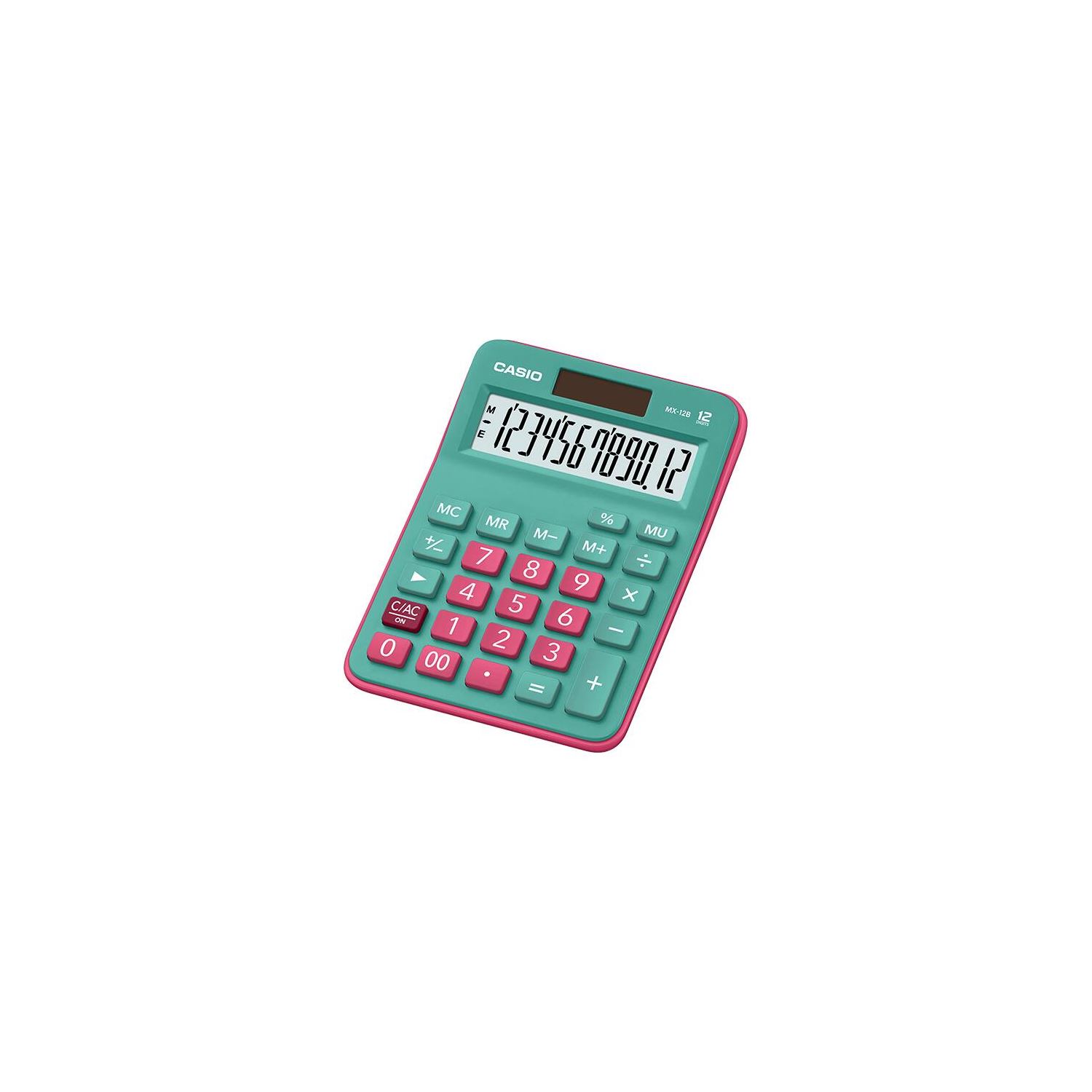 Casio MX-12B Masa Üstü Hesap Makinesi Yeşil-Pembe