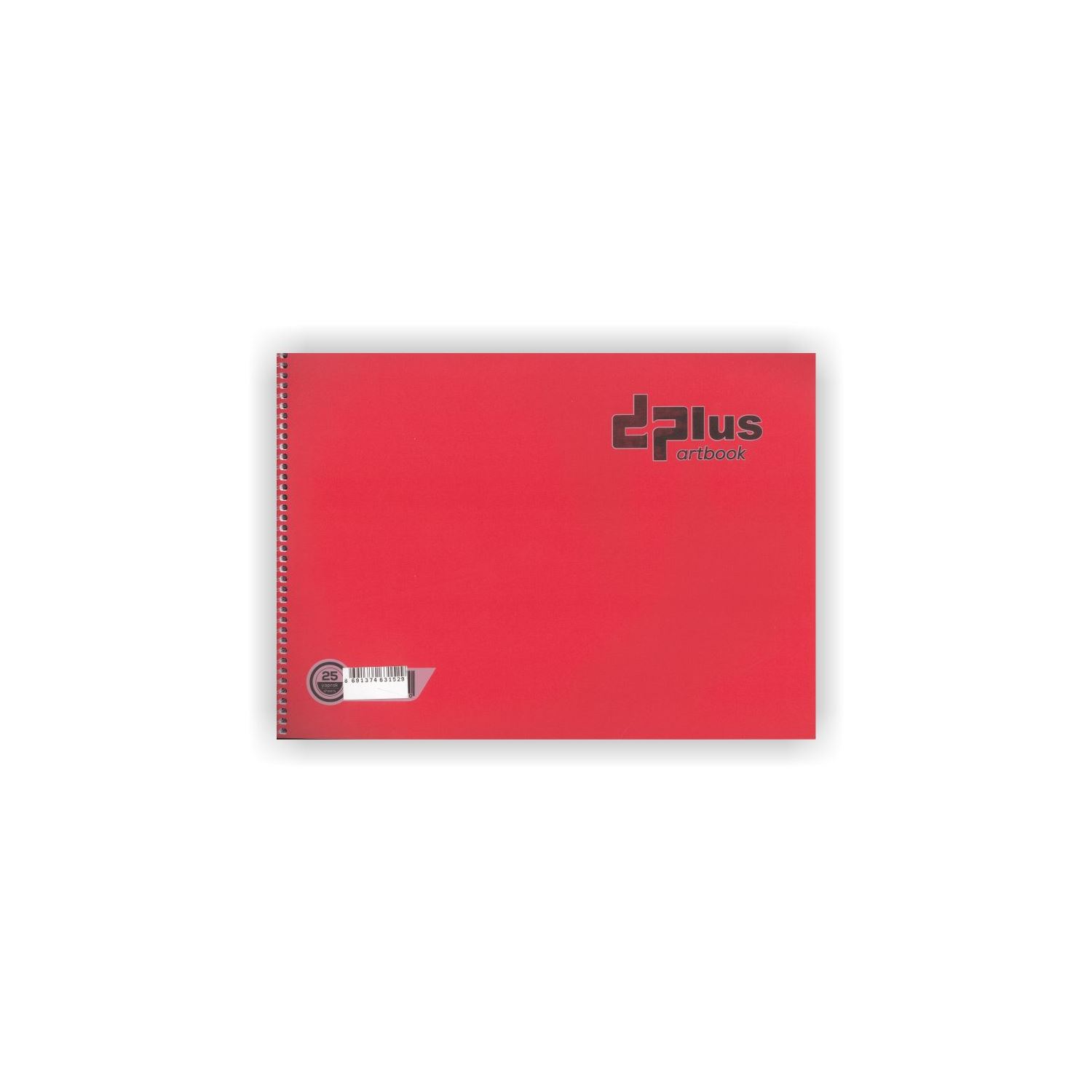 Dplus 25x35 Red Plastic-Cover Wire-Bound Sketchbook