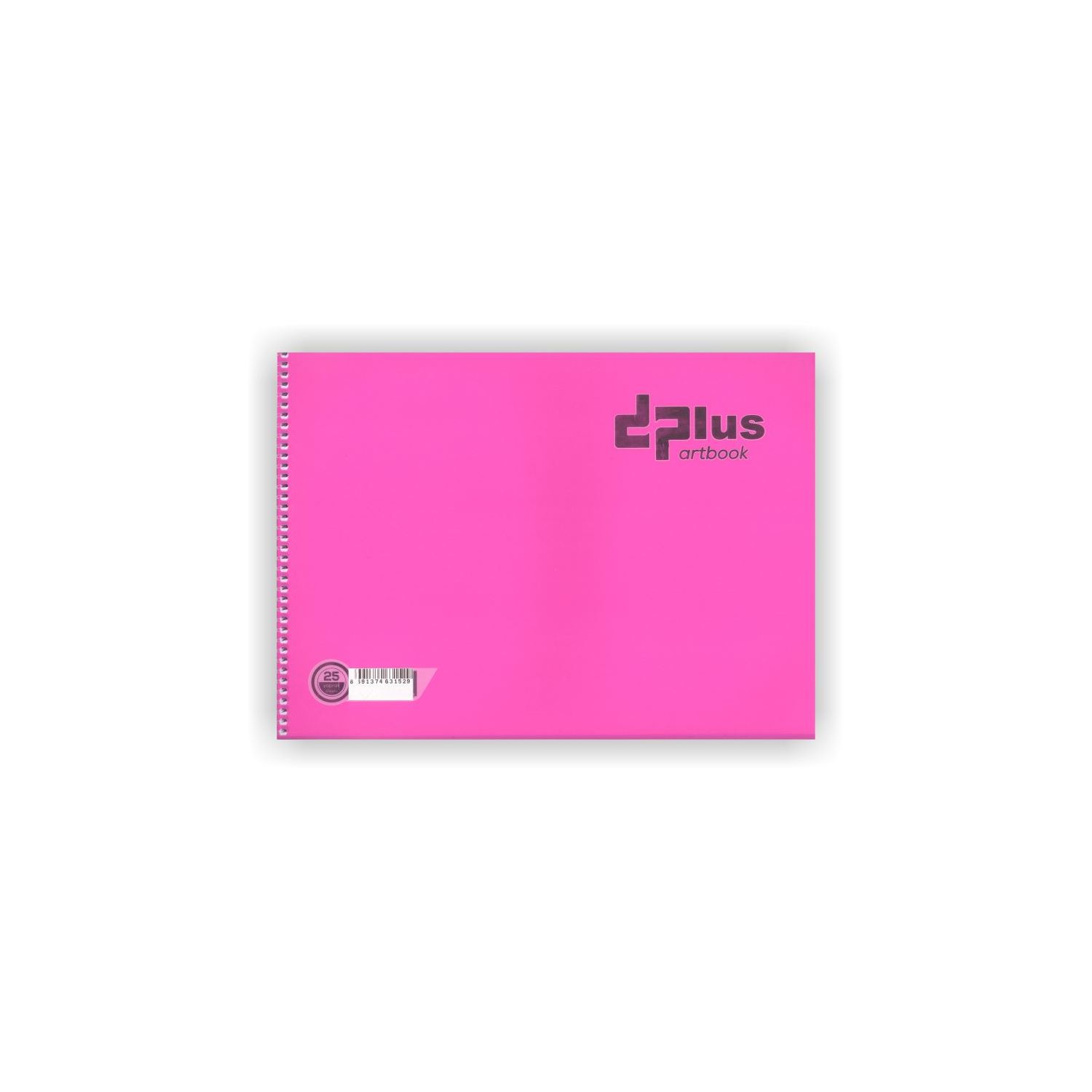 Dplus 25X35 Plastik Kapak Telli Resim Defteri Pembe