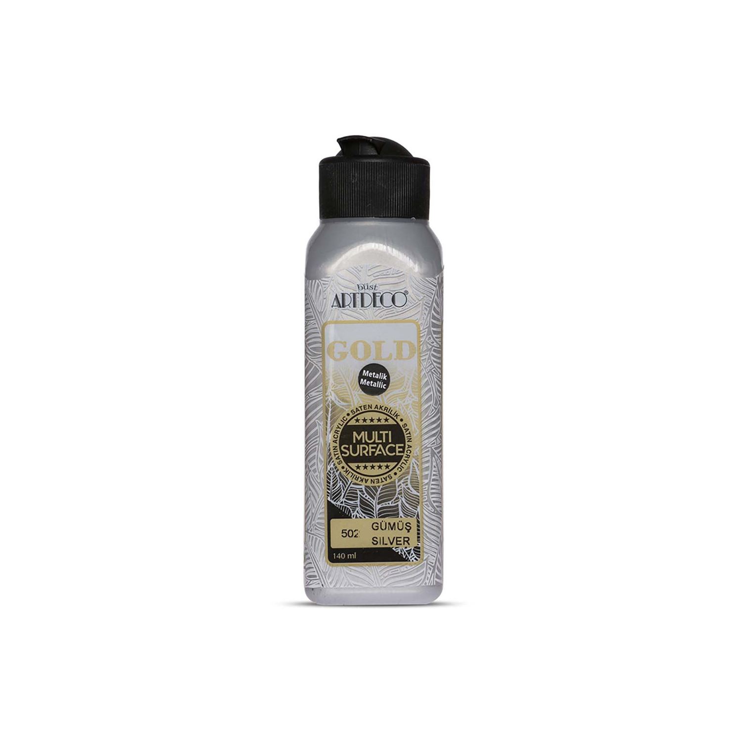 Artdeco Gold Multi-Surface Metallic Acrylic Paint 140 ml Gold