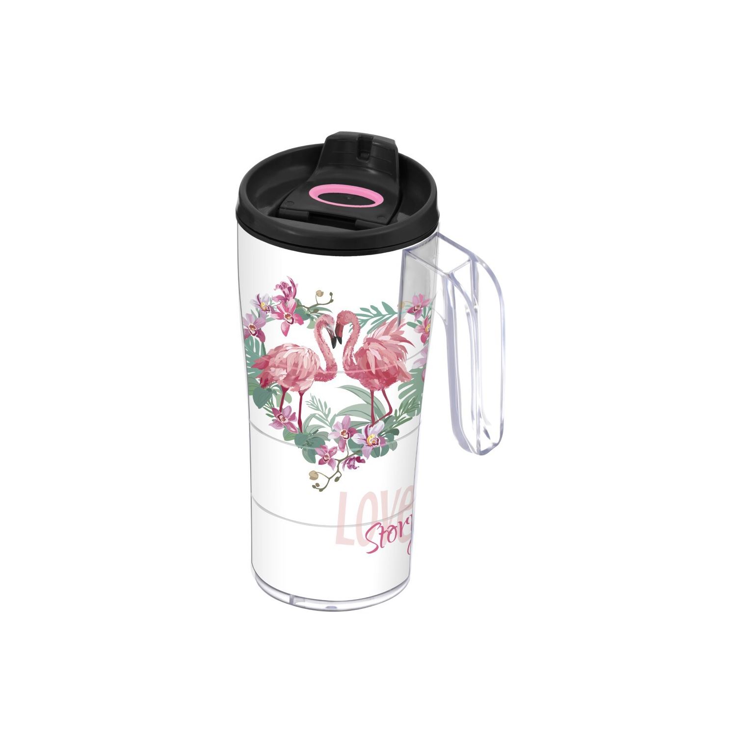 Herevin 161487-002 Кружка для кофе с ручкой и рисунком фламинго