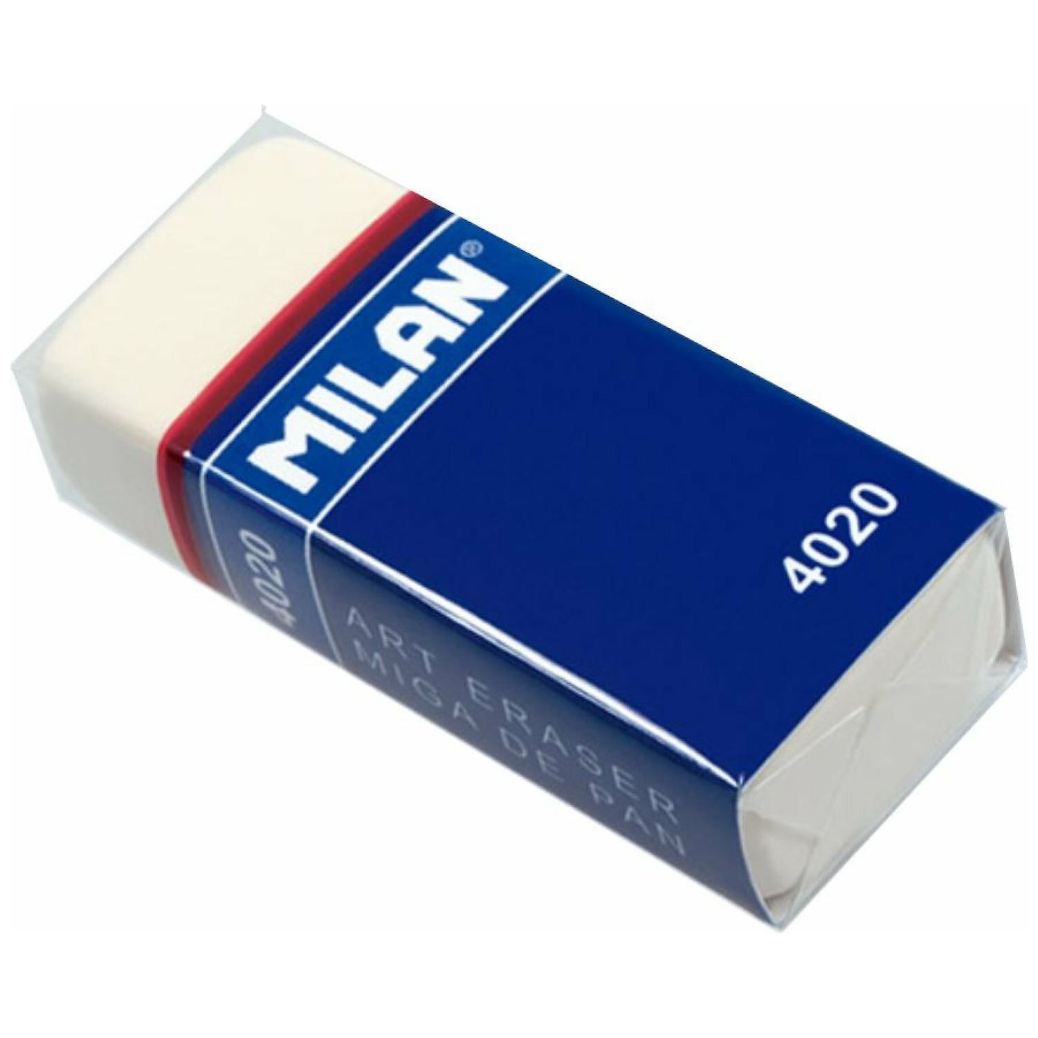 Milan 4020 White Rectangular Eraser
