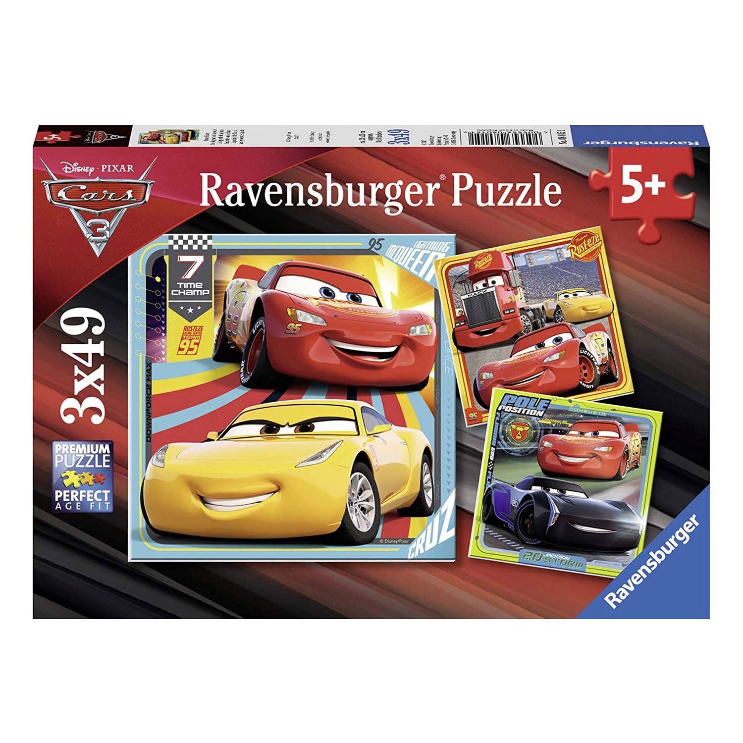 Ravensburger Wd Cars 3 3X49 Parça Çocuk Puzzle