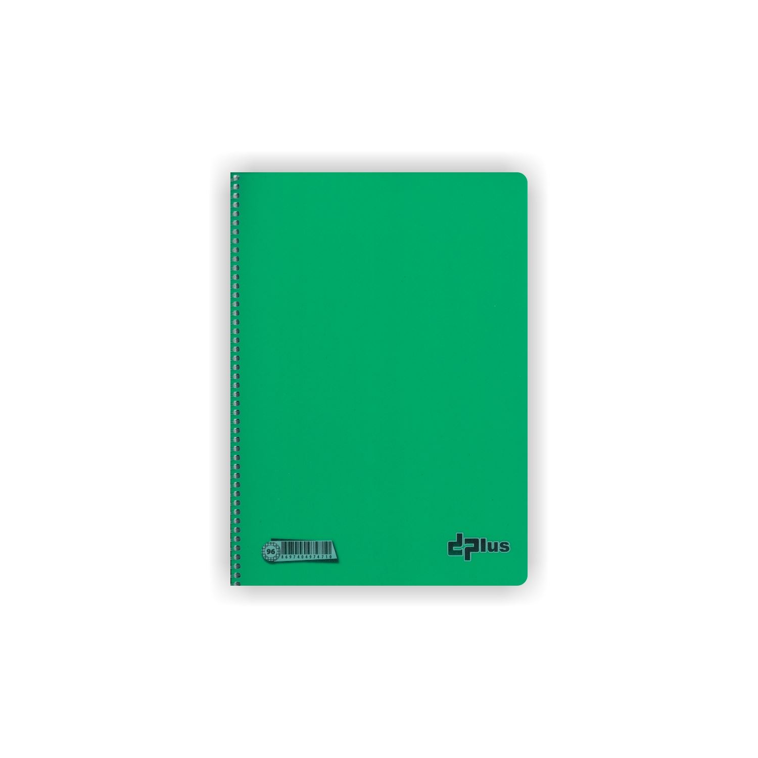 Dplus 97471 Green A4 Squared Notebook, 96 Sheets