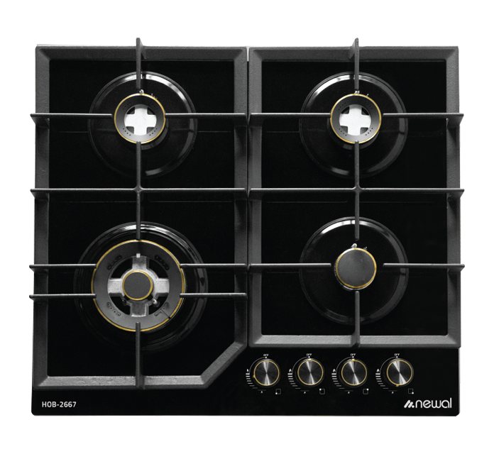 Newal HOB2667/2 Siyah Cam Ocak