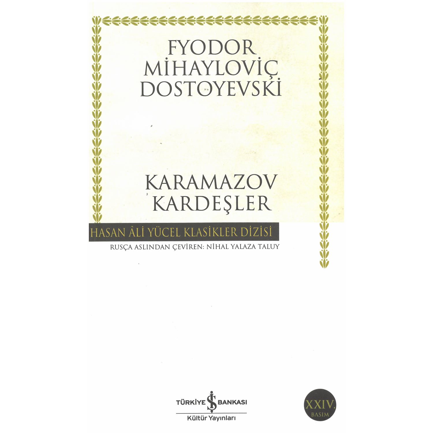 İş Bankası Kültür Yayınları Karamazov Kardeşler Kitap 1001+ Sayfa Karton Kapak