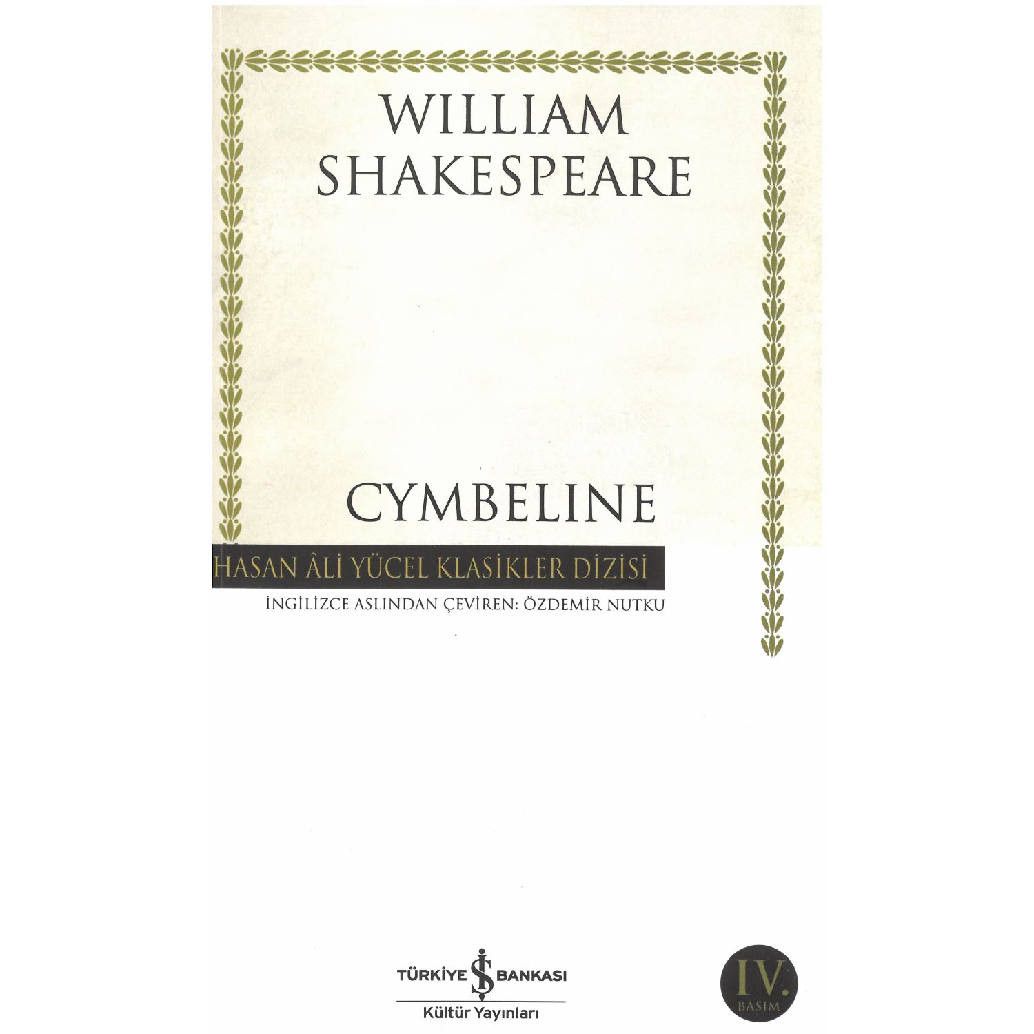 İş Bankası Kültür Yayınları Cymbeline Play, Paperback