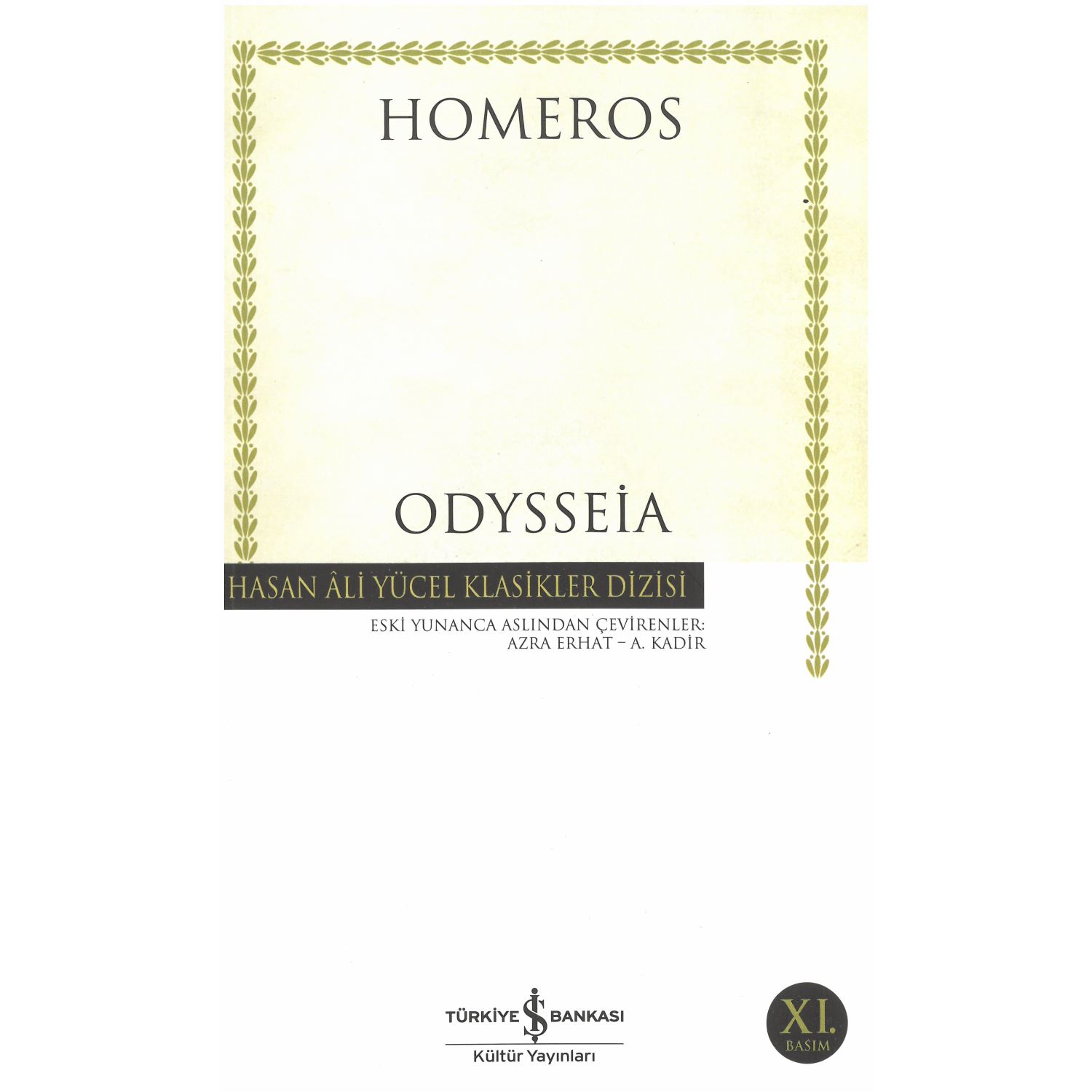 İş Bankası Kültür Yayınları Homeros Odysseia Karton Kapaklı Kitap