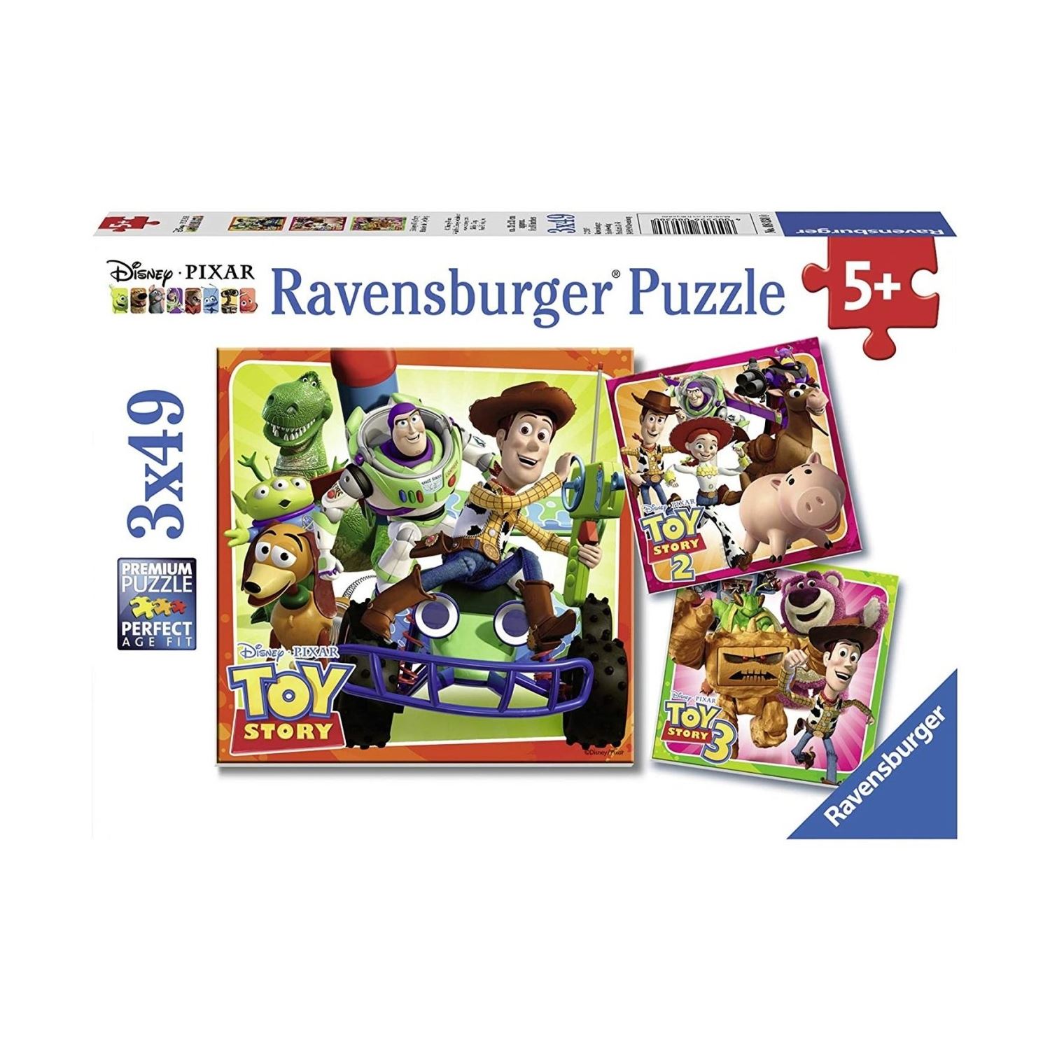 Ravensburger Toy Story Kids’ Jigsaw Puzzle, 3 x 49 Pieces RPK080380