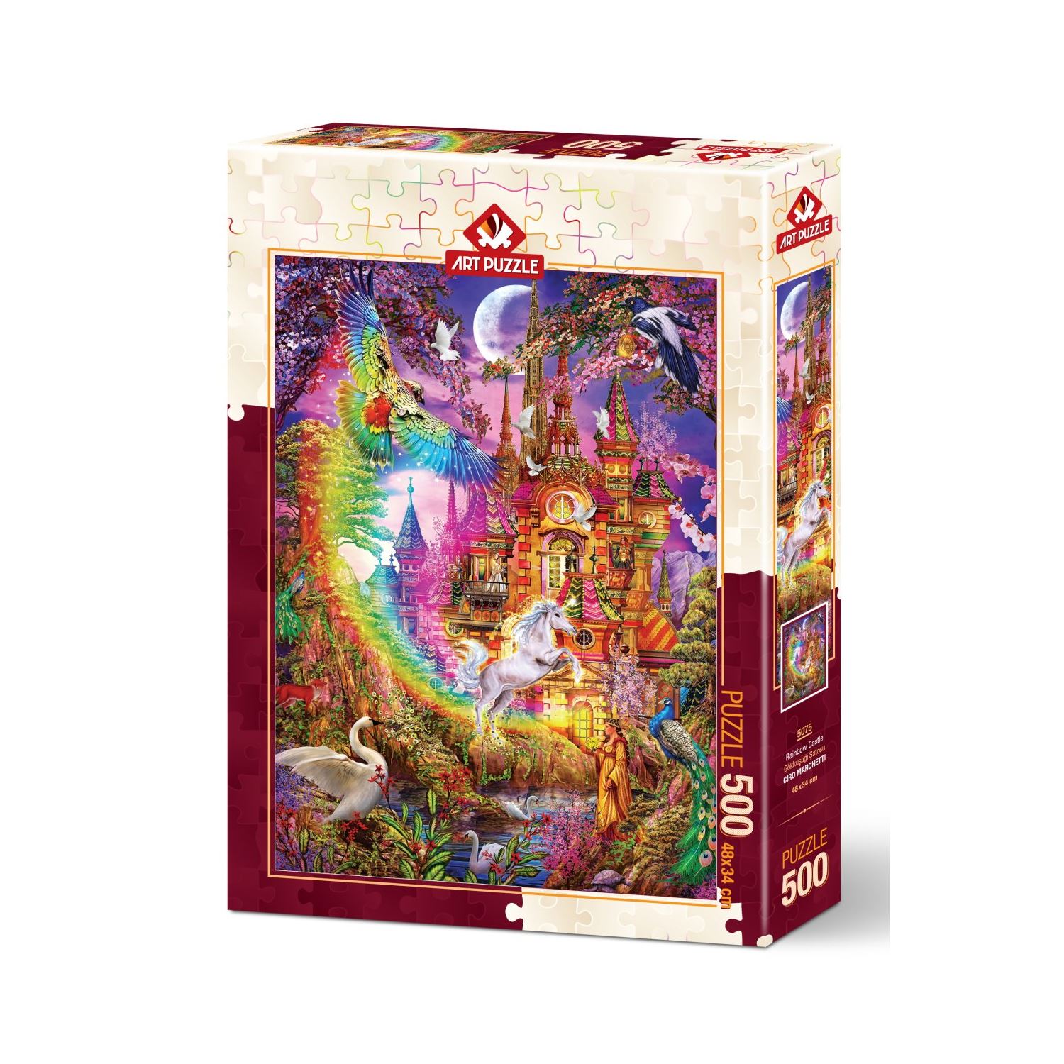 Art Puzzle Rainbow Castle 500-Piece Puzzle